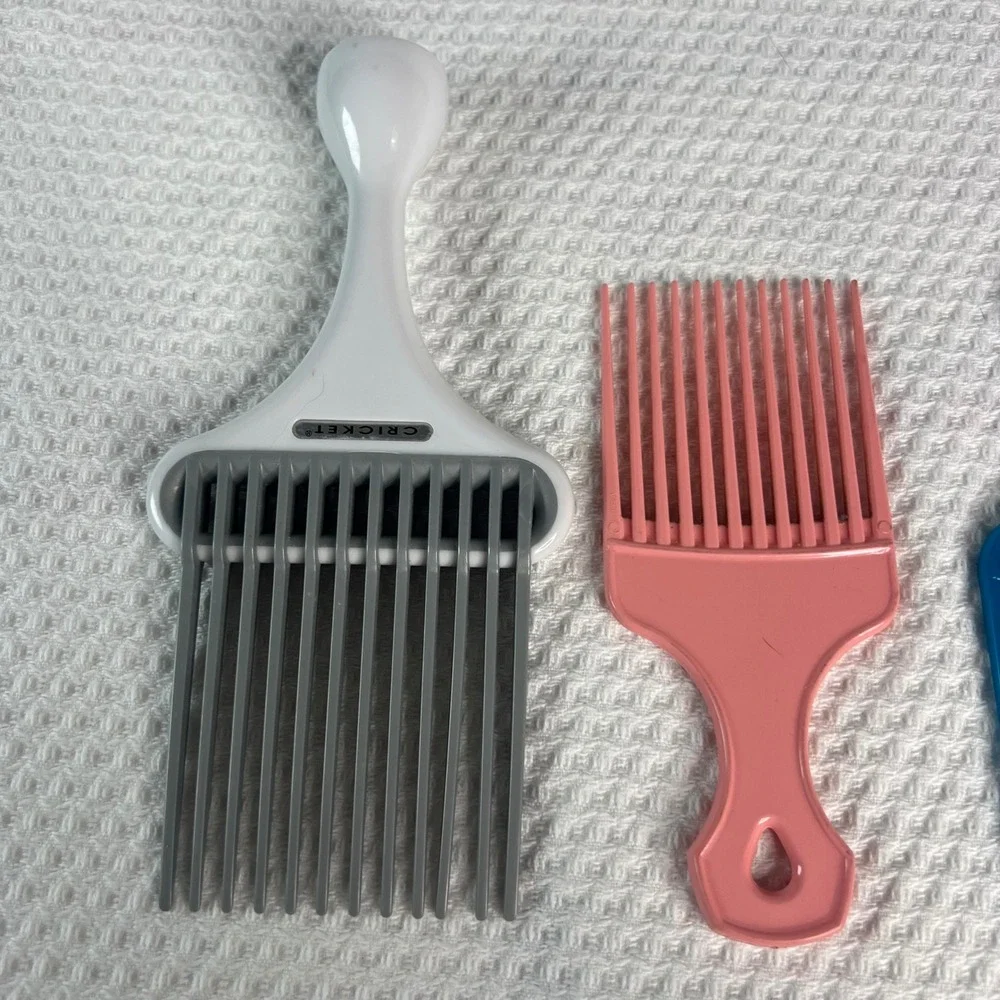 VTG 5pc Comb/Pick Set Cricket Conair Ace Hair Comb Pick Set Friction Free‎ Wide